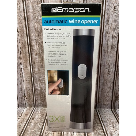 Emerson Automatic Wine Bottle Opener Electric With Bonus Foil Cutter New in Box - Picture 3 of 3